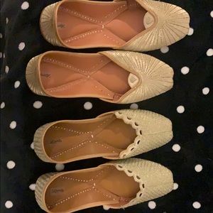 Gold Zebidah slippers